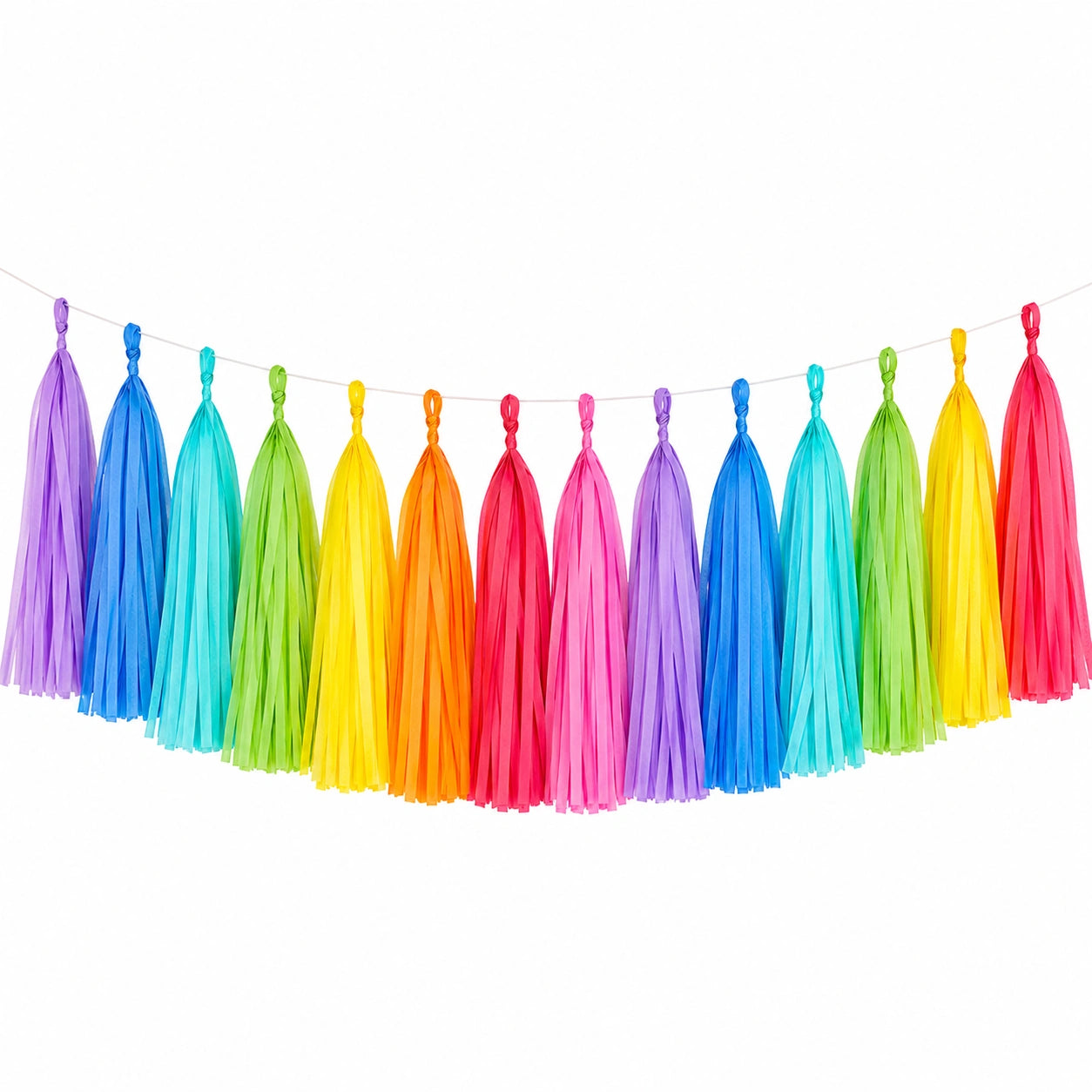 Guirlande à pampilles en papier 300 cm x 35 cm multicolore décoration de fête