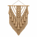 Tenture murale macramé 50 x 85 cm coton beige style bohème